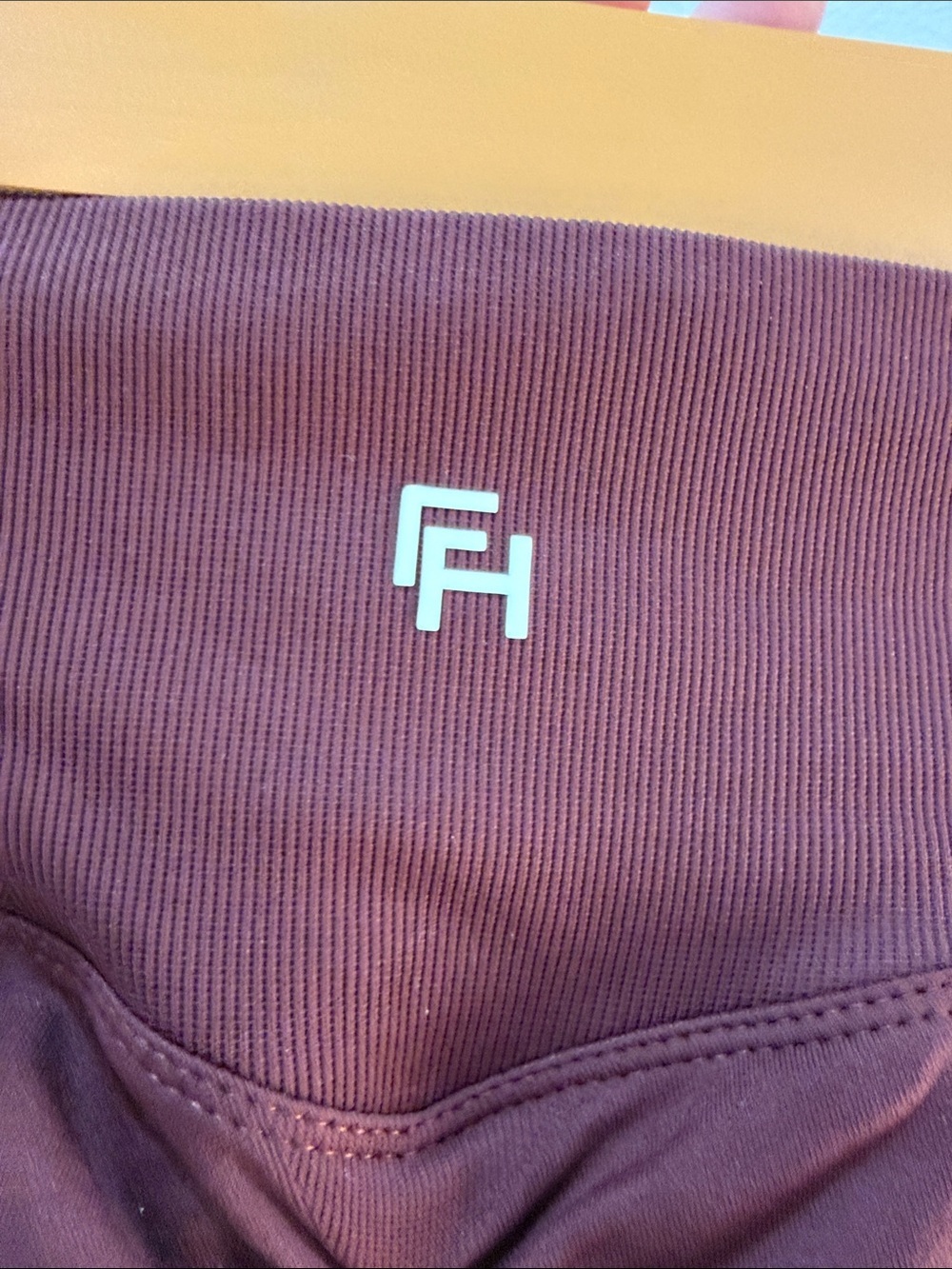 NWOT High-Waist Scrunch Bike Shorts in Burgundy - Picture 7 of 7